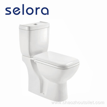 The parts of two piece toilet and bowl